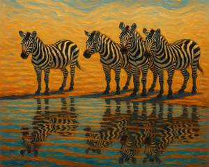 Zebras in Reflections Zebras in Reflections