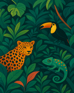 Leopard Toucan Chameleon Forest Leopard Toucan Chameleon Forest