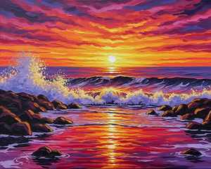 Golden Sunset Waves Golden Sunset Waves