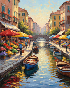 Morning Market by the Riverside Morning Market by the Riverside