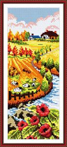 Autumn by Flowing River Autumn by Flowing River