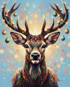 Festive Colourful Deer