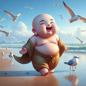 Smiley Buddha and Sea Gulf