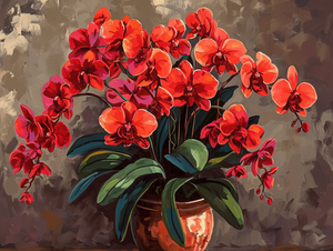 Red Flowers in a Pot