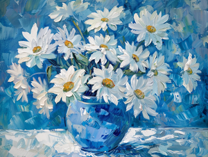 White Flowers in a Pot