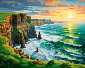 Green Cliff and Ocean