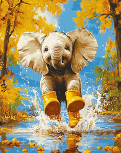 Elephant Wearing Boots