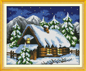 Cross Stitch Kits - Winter Fairy Tale House Cross Stitch Kits - Winter Fairy Tale House
