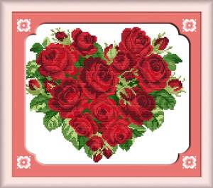 Cross Stitch Kits - Red Heart Blossoms Cross Stitch Kits - Red Heart Blossoms