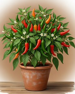 Chilli Plant in a Pot