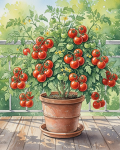 Tomatoes in a Pot