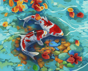Red and Koi Fish