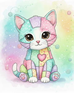 Colourful Patchy Kitten