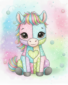 Colourful Patchy Baby Horse
