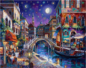 Venice River at Night