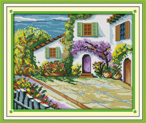 The Beautiful Courtyard Cross Stitch Kit 48x40cm The Beautiful Courtyard Cross Stitch Kit 48x40cm