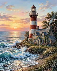 Sunrise Ocean Lighthouse