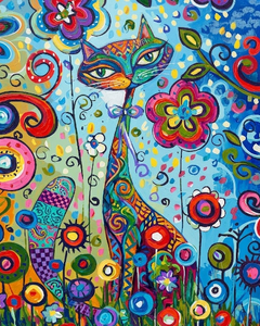 Magical Colourful Cat