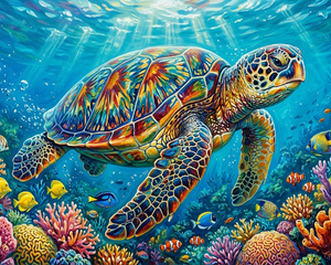Majestic Ocean Turtle