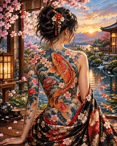 Koi Tattoo at Sunset Garden