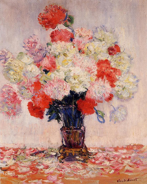 Vase of Peonies by Monet