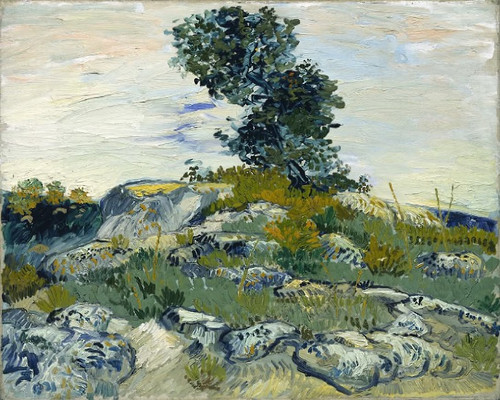 The Rocks 1888 by Van Gogh The Rocks 1888 by Van Gogh