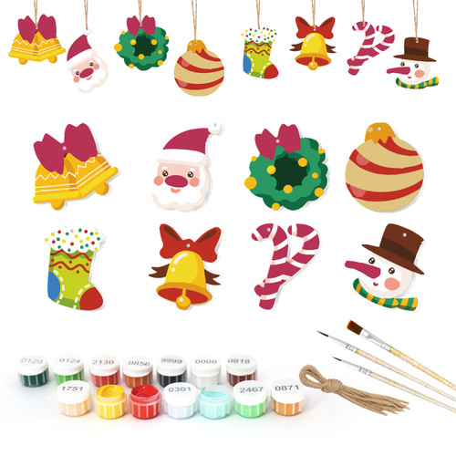 Paint by Numbers Christmas Ornaments - Collection 10