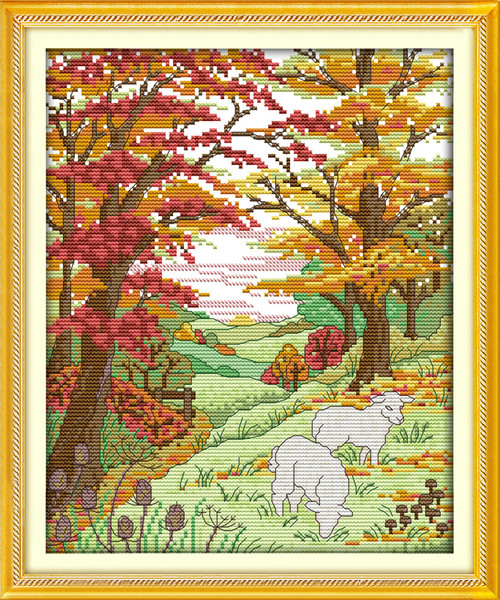 Cross Stitch Kits - Sheep in the Hill