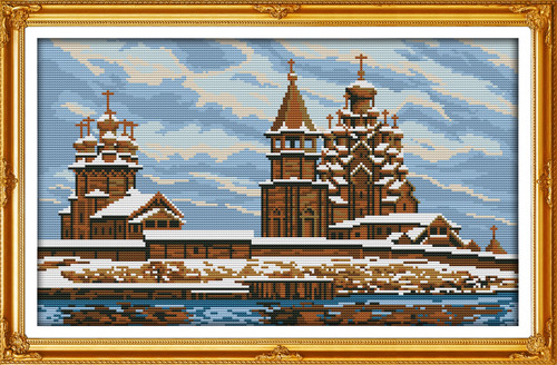 Cross Stitch Kits - Churches in Winter