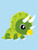 Baby Triceratops Paint by Numbers 20x30cm Kit