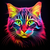 Neon Light Cat - Made to Order Paint by Numbers