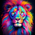 Neon Light Lion King - Made to Order Paint by Numbers