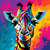 pop art giraffe