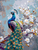 Peacock and Flowers