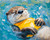 Otter Swimming on Back