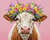 Happy Cow with Flower Crown