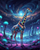Giraffe on a Neon Planet