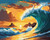 Sunrise Ocean Waves - Made to Order Paint by Numbers
