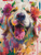 Happy Dog with Flower 5