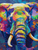 Colourful Elephant with Tusk 3