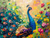 Colourful Peacock Art