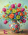 Blossoms in a Painted Vase