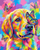 Colourful Retriever and Butterflies