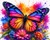 Rainbow Splash Butterfly Portrait