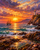 Sunset Lighthouse and Seascape