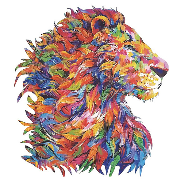 Wooden Jigsaw Puzzle - Colourful Lion Wooden Jigsaw Puzzle - Colourful Lion