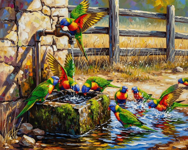 Thirsty Lorikeets Thirsty Lorikeets