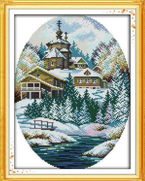 Cross Stitch Kits - Winter Coastal Cross Stitch Kits - Winter Coastal