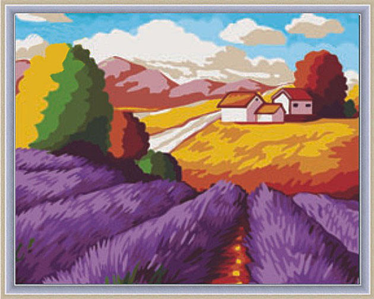 Three Houses in Purple Farm