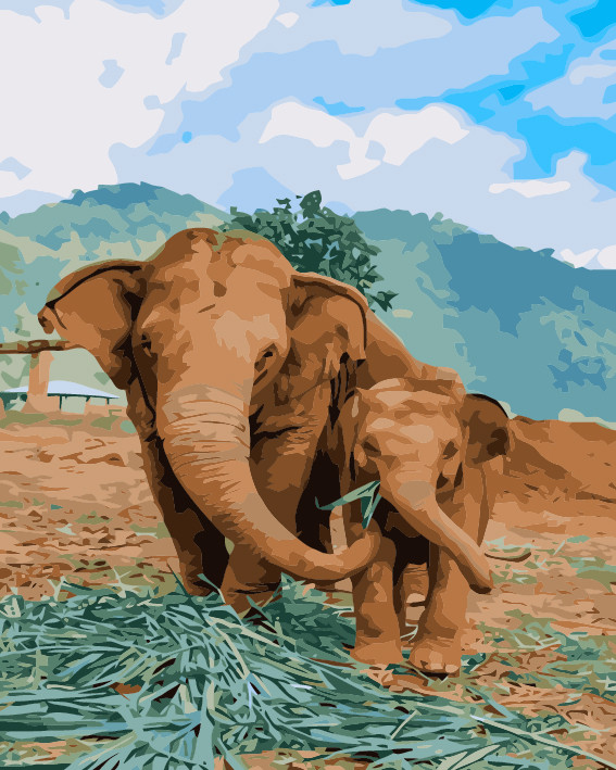 Elephants and Baby
